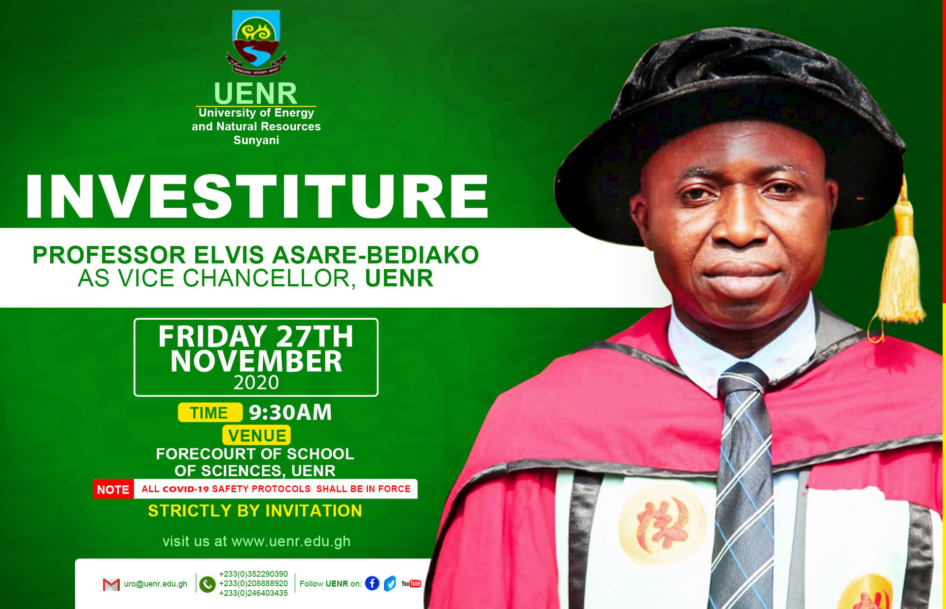 Investiture of Professor Elvis Asare-Bediako as Vice-Chancellor